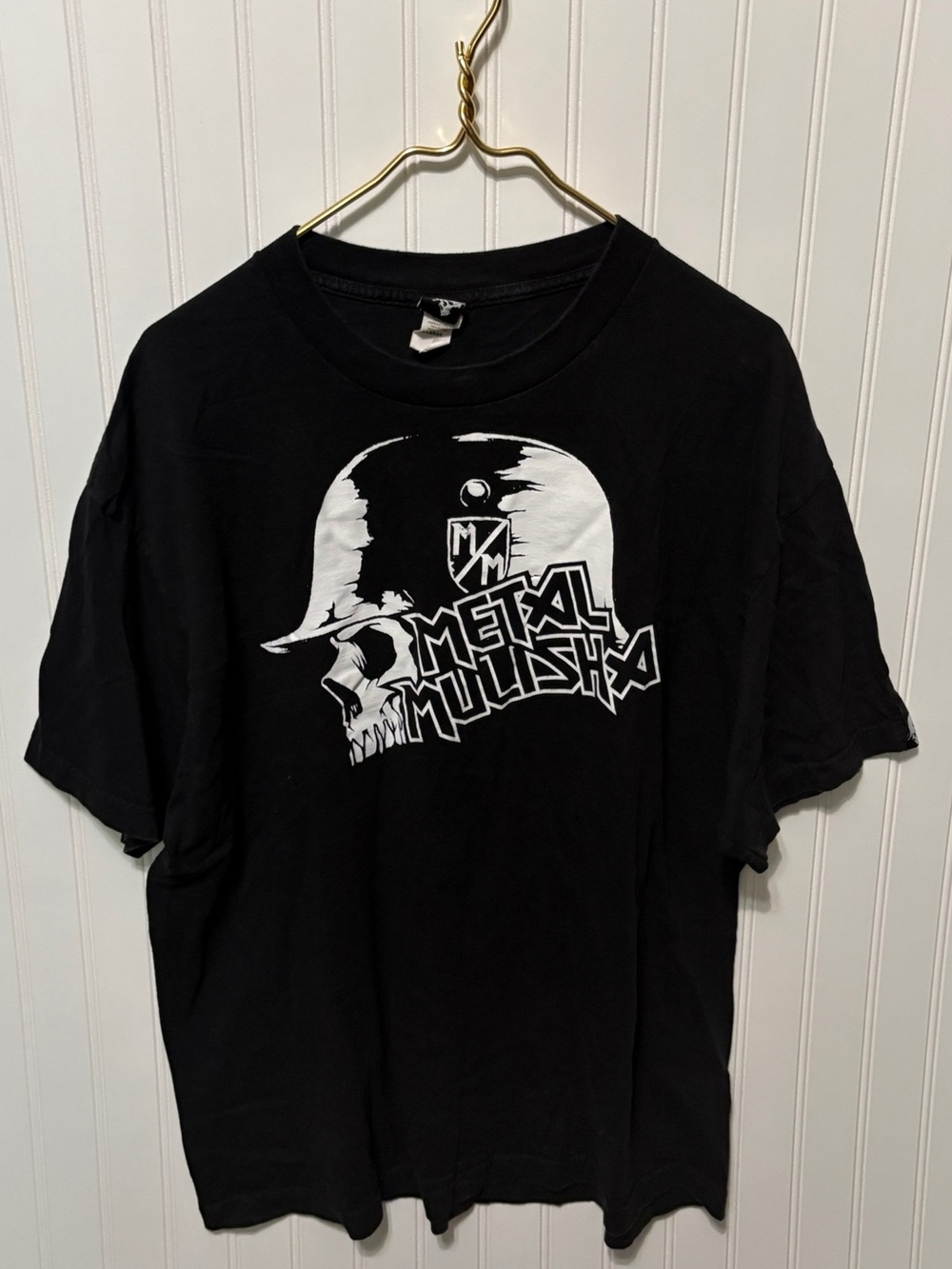METAL MULISHA Vintage Y2K Green Skull Helmet Graphic Tee T Shirt 

Mens Size XL